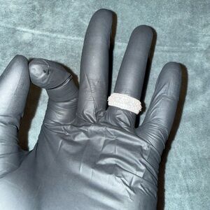 925 Sterling Silver 5-Row Moissanite Ring (Size 10)